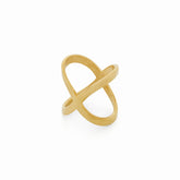 X-Shaped Ring - Gold