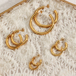 Plain Hoop Earring - Gold