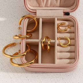 Plain Hoop Earring - Gold
