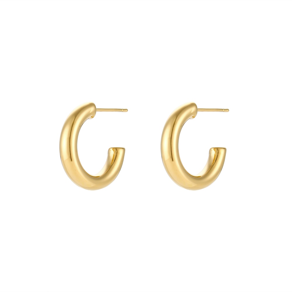 Plain Hoop Earring - Gold