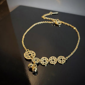 Small Medals Anklet - Gold