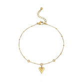Heart Anklet - Gold