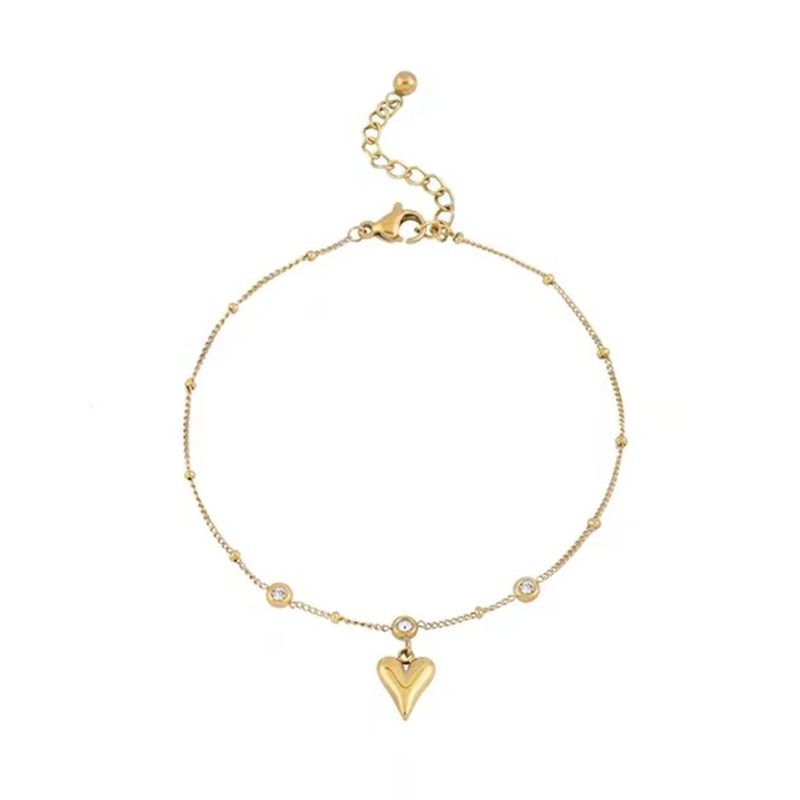 Heart Anklet - Gold