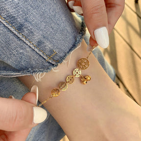 Small Medals Anklet - Gold