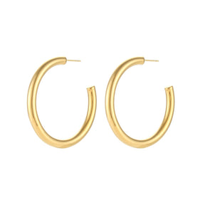 Plain Hoop Earring - Gold