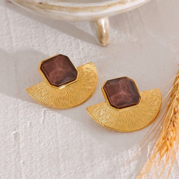 Half Circle Earrings _ Gold