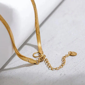 Double Chain  Pendant Necklace - Gold