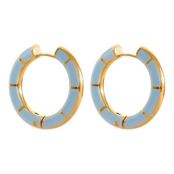 Colorful Gold Hoop Earrings - Gold