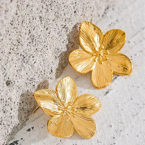 Vintage Flower Earring - Gold