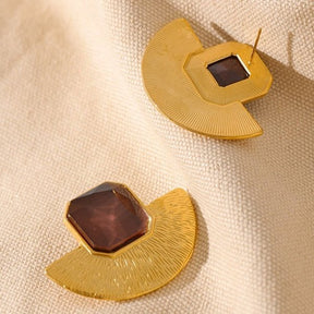 Half Circle Earrings _ Gold