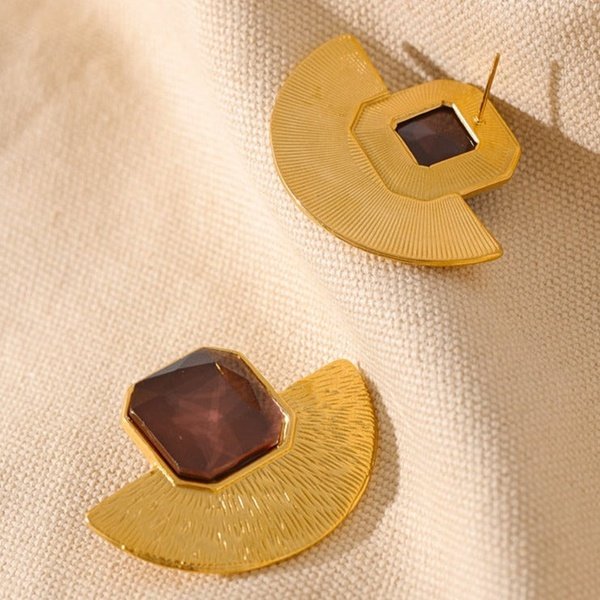 Half Circle Earrings _ Gold