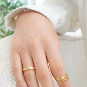 Stone Block Ring - Gold