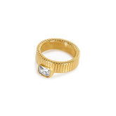 Capri Crystal Ring - Gold