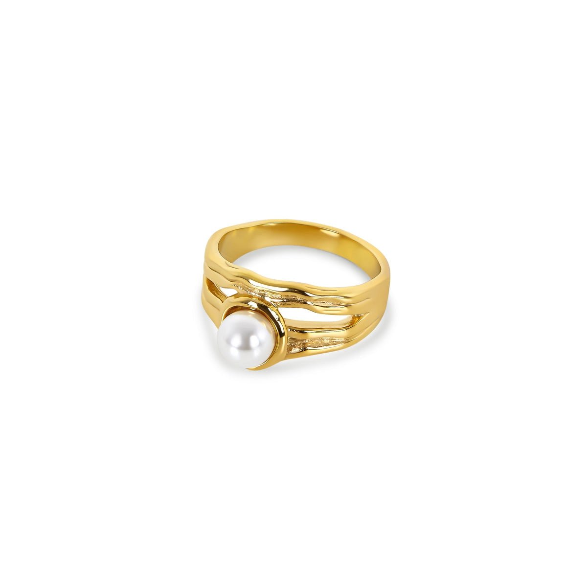 Catalina Pearl Solitaire Ring - Gold