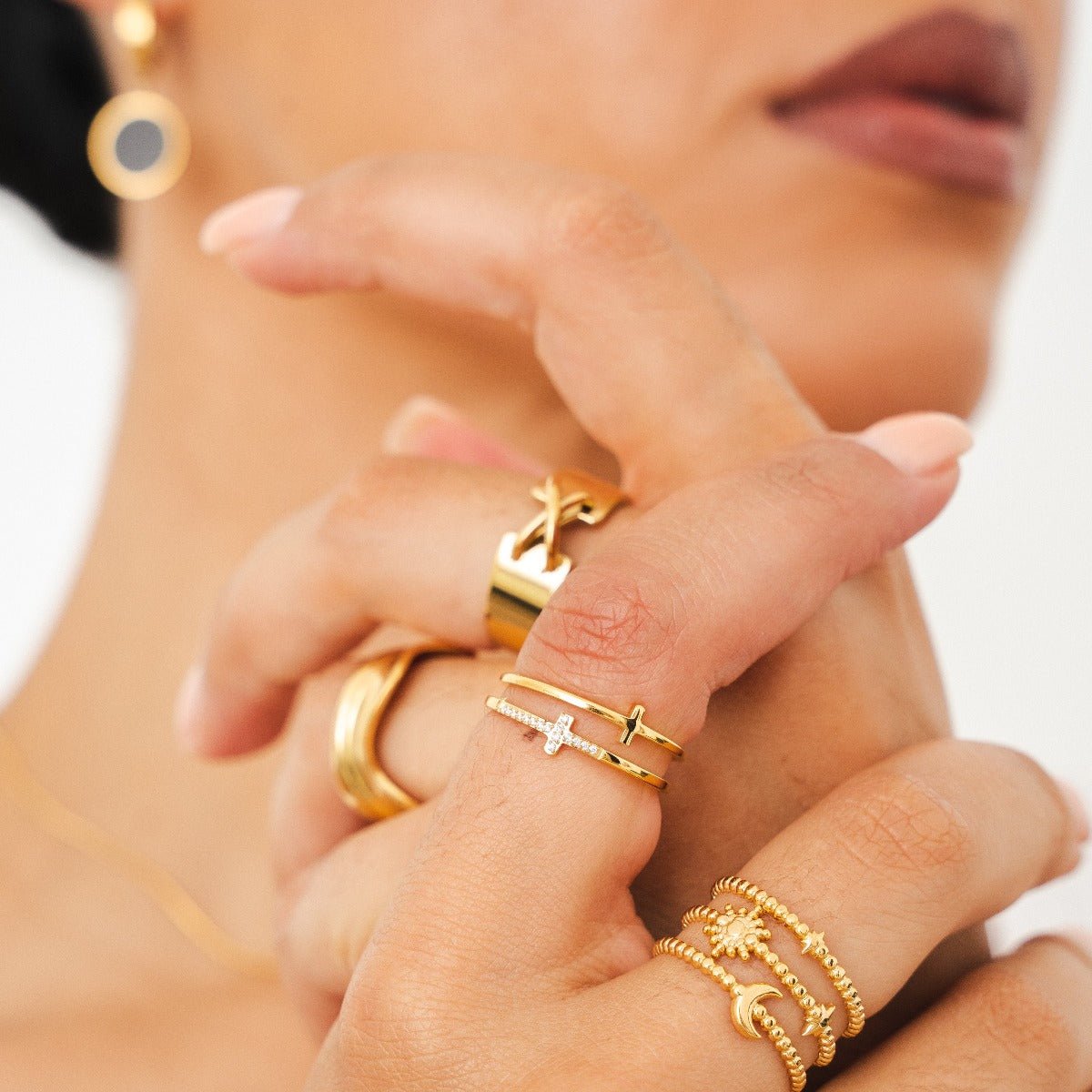 Cross Ring - Gold
