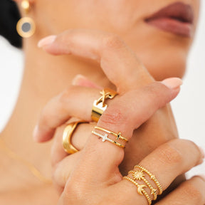 Cross Ring - Gold