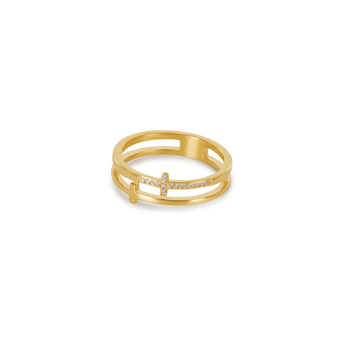 Cross Ring - Gold