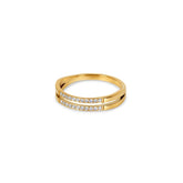 Double Sparkling Ring - Gold