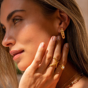 X-Shaped Ring - Gold