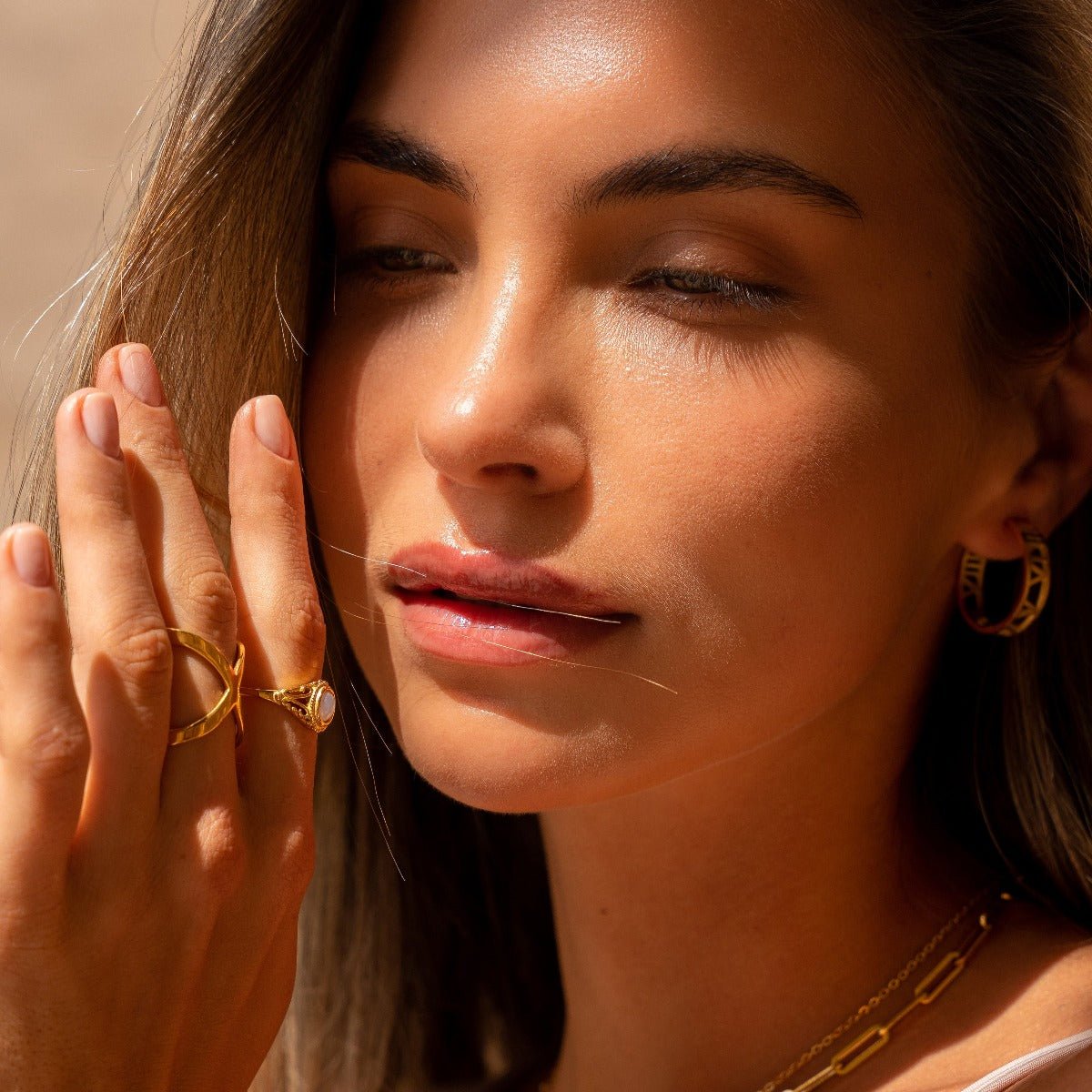 X-Shaped Ring - Gold