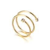 Fine Spiral Ring - Gold