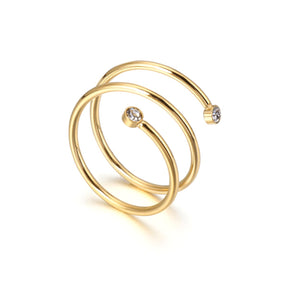 Fine Spiral Ring - Gold