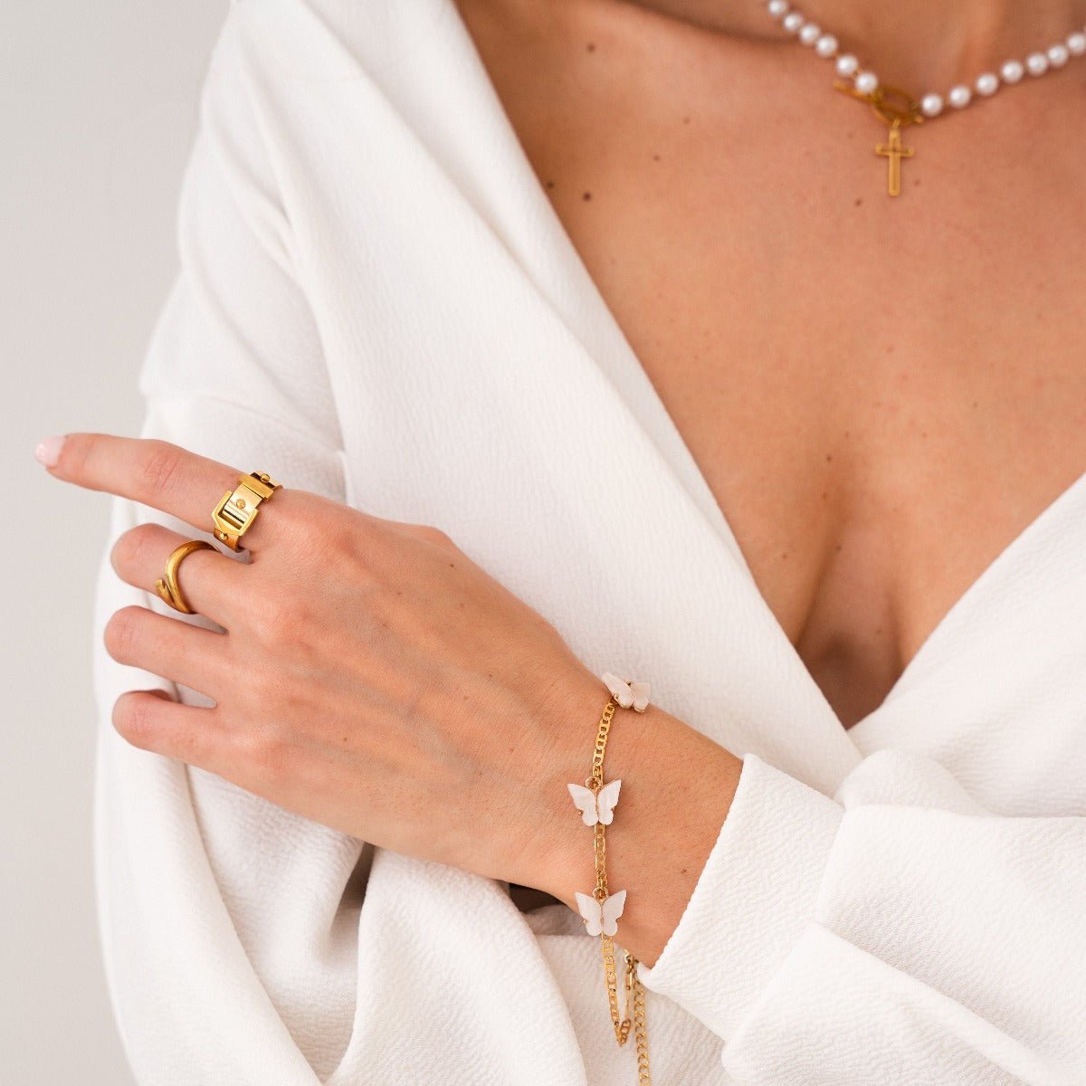 Belt Buckle Ring - Gold