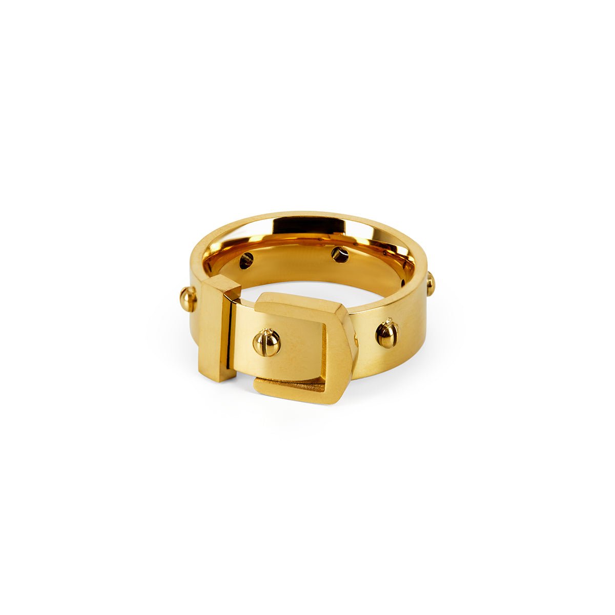 Belt Buckle Ring - Gold