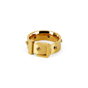 Belt Buckle Ring - Gold