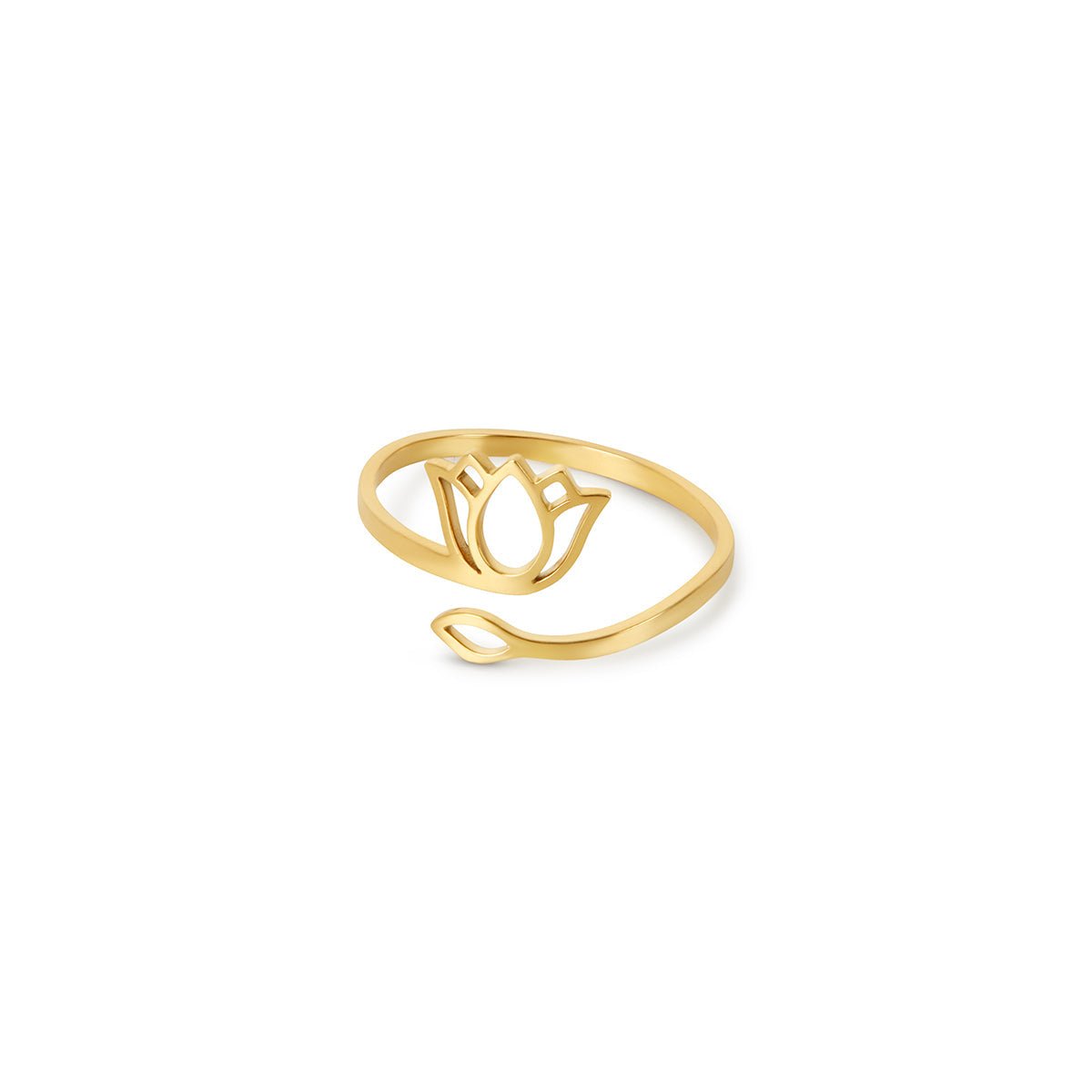 Lotus Flower Ring - Gold (Adjustable)