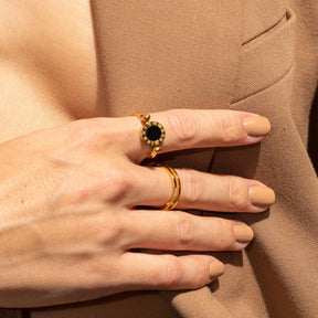 Roman Numeral Medallion Ring - Gold
