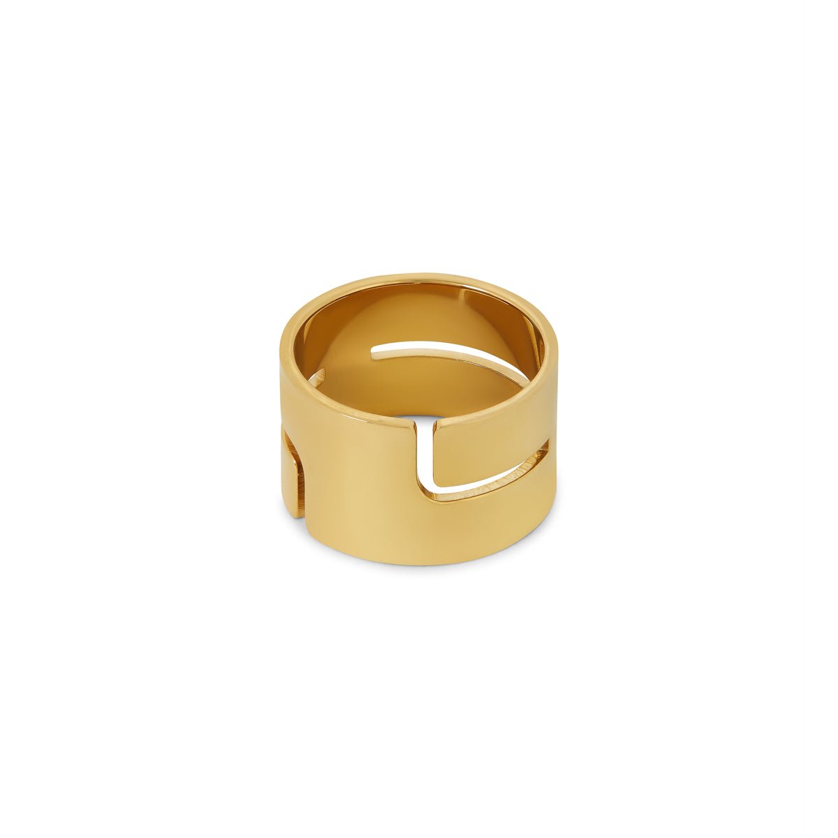 Hi-lo Chunky Ring - Gold