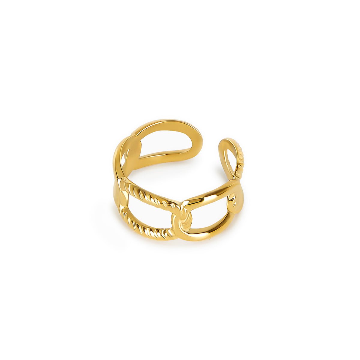 Chain Link Ring - Gold (Adjustable)