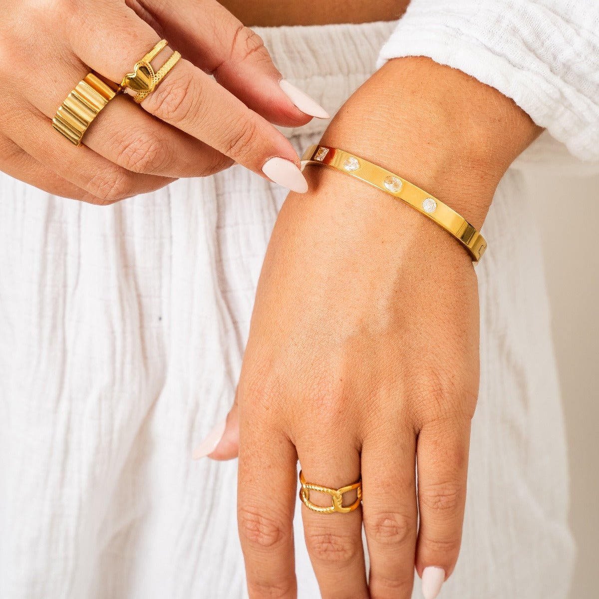 Chain Link Ring - Gold (Adjustable)