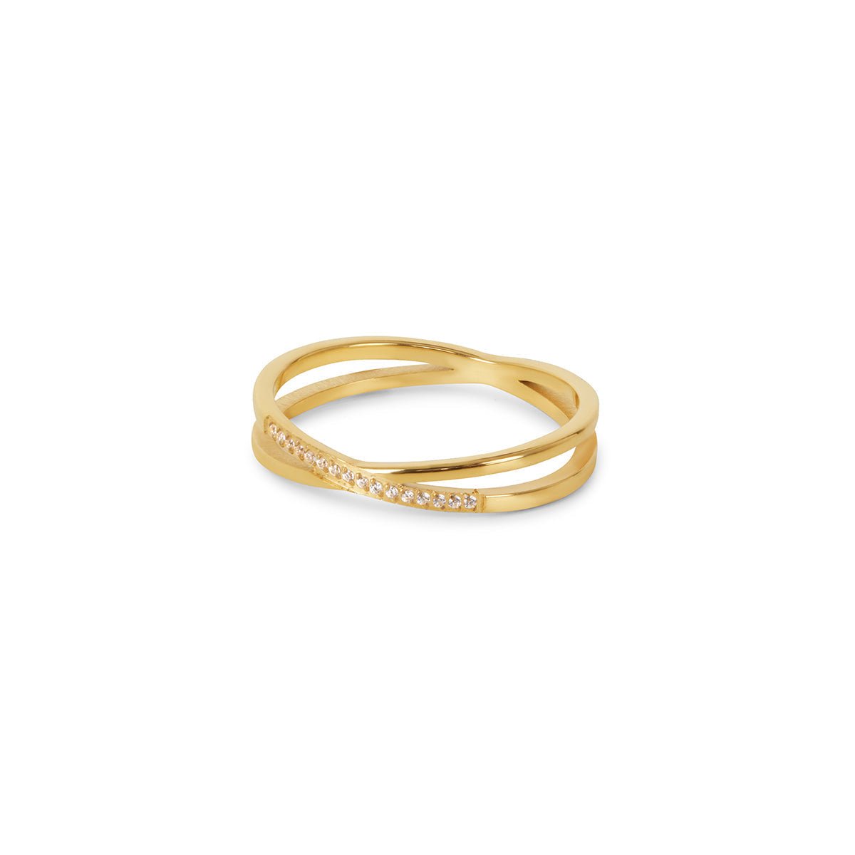 Double Sparkling x Ring - Gold