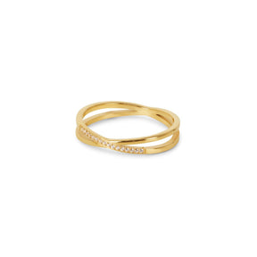Double Sparkling x Ring - Gold