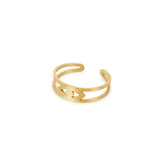 Evil Eye Ring - Gold (Adjustable)