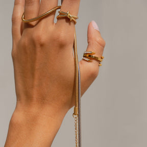 Stud Detail Ring - Gold