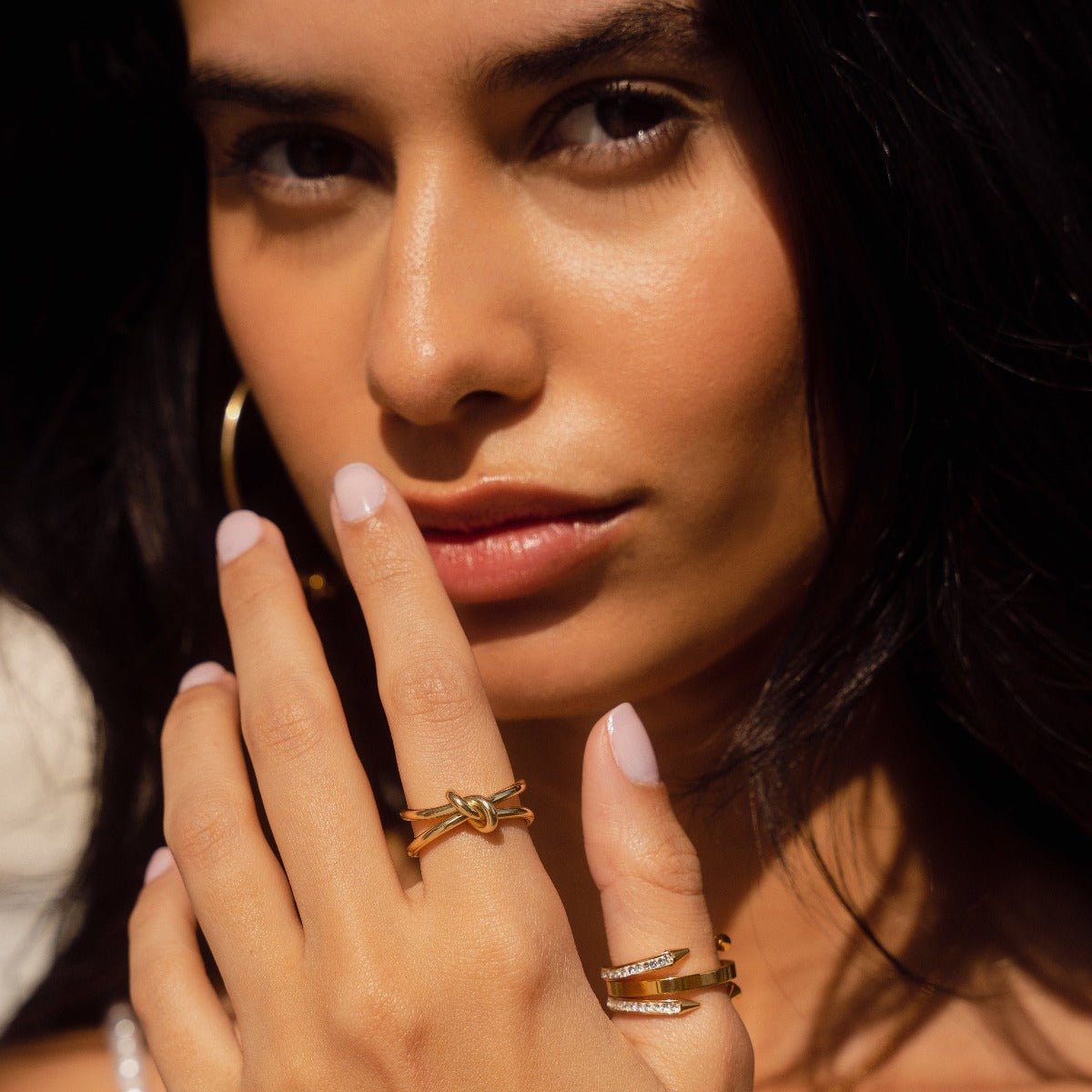 Stud Detail Ring - Gold