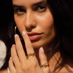 Stud Detail Ring - Gold