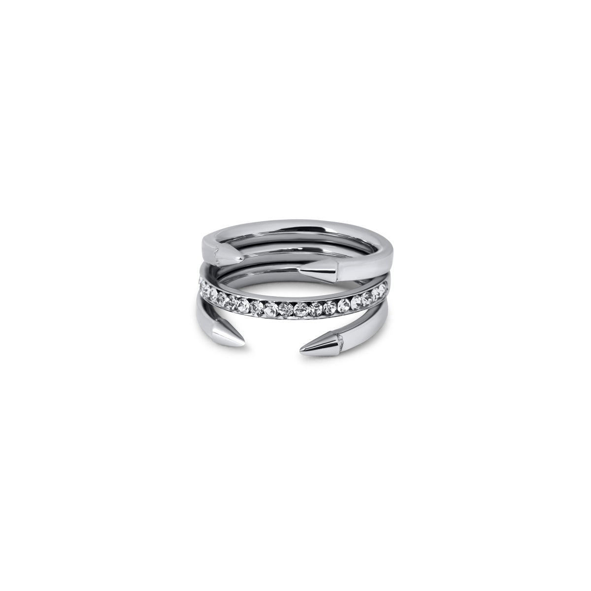 Stud Detail Ring - Silver
