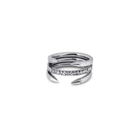 Stud Detail Ring - Silver