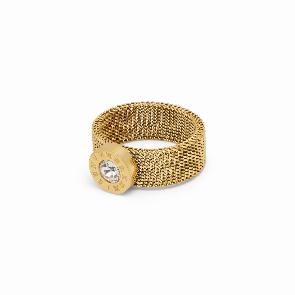 Roman Mesh Ring - Gold