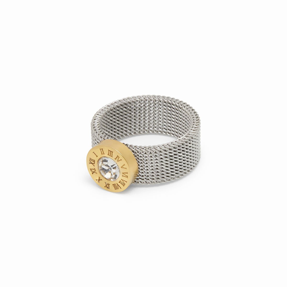 Roman Mesh Ring - Silver