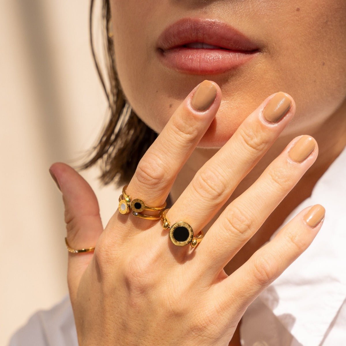 Venice Roman Rings - Gold