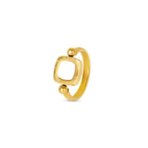 Square Charm Spinner Ring - Gold