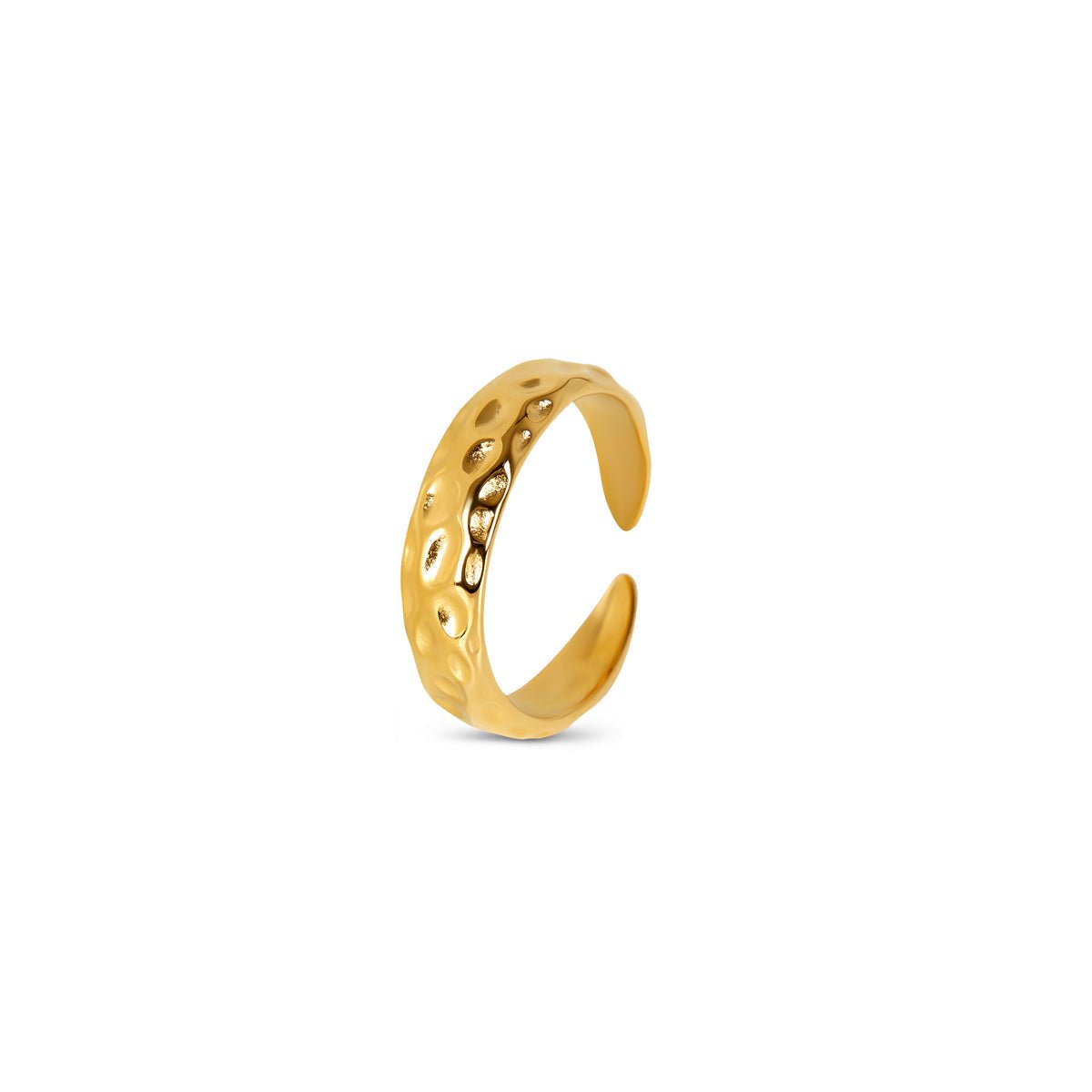 Lunar Textured Ring - Gold