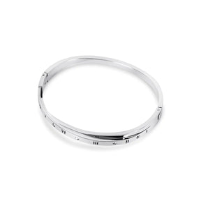 Intertwined Roman Numerals Bracelet - Silver