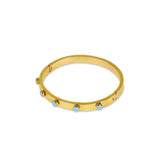 Aqua Stone Bracelet - Gold
