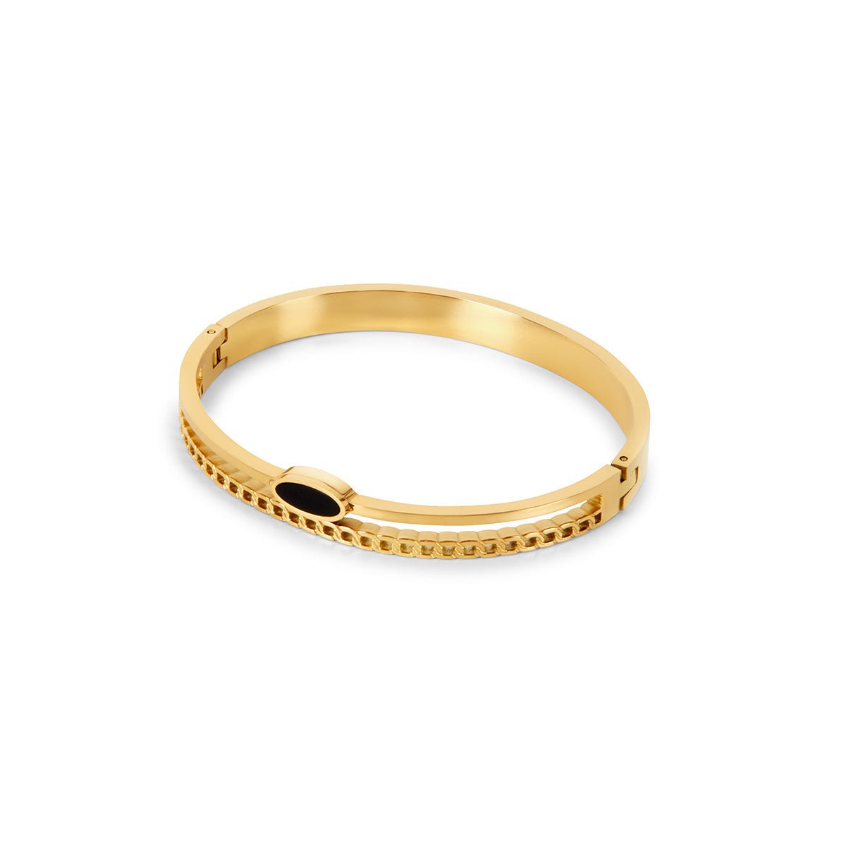 Onyx Layered Bracelet - Gold